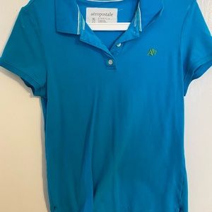 Aeropostale women’s XL Aqua blue collared stretch top